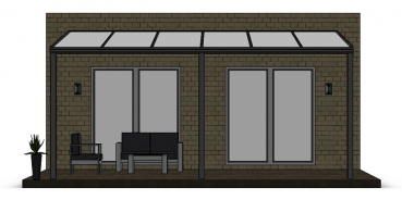 Preview: Überdachung mit 16 mm Polycarbonat, 6 x 4,5 m